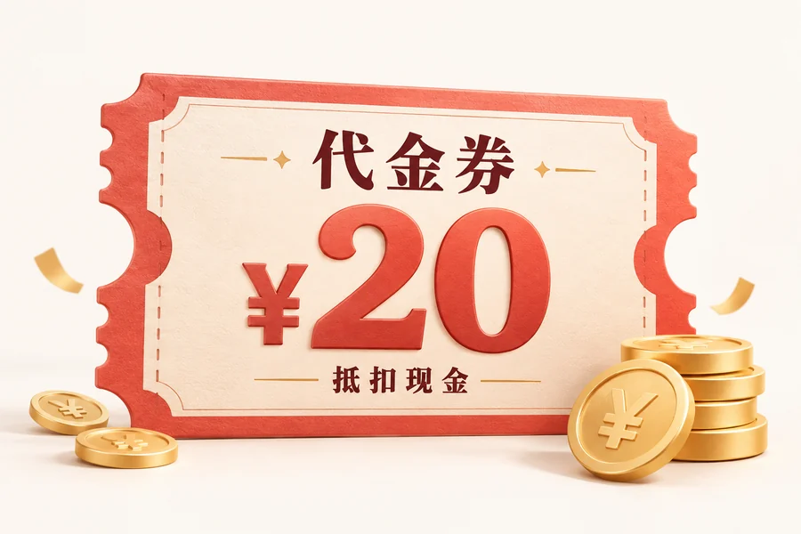 代金券抵现示意